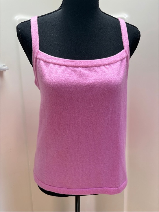 Valerie Louthan Tops - Women's CASHMERE Pink Knit Cami Tank Top - Classic Strappy Style